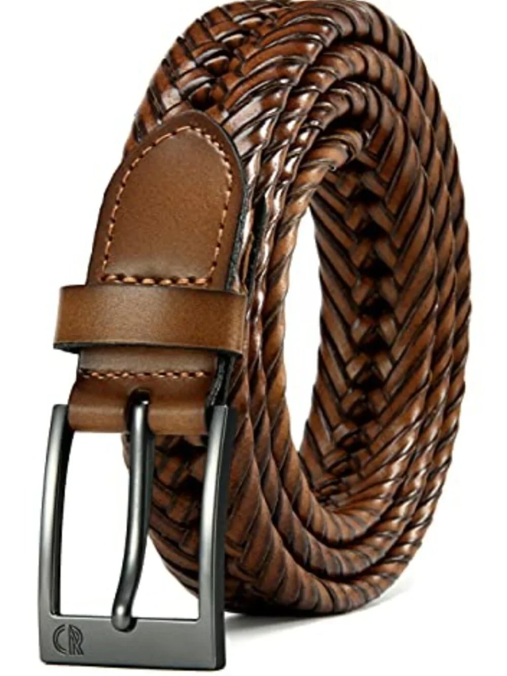 Handcrafted Woven Leather Belt - 1 1/8